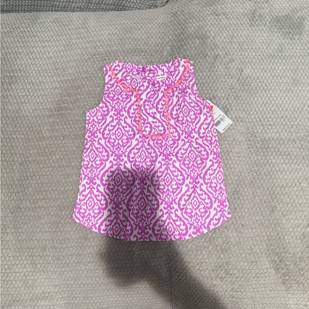 Carter's Purple and White Patterned dress size 2T